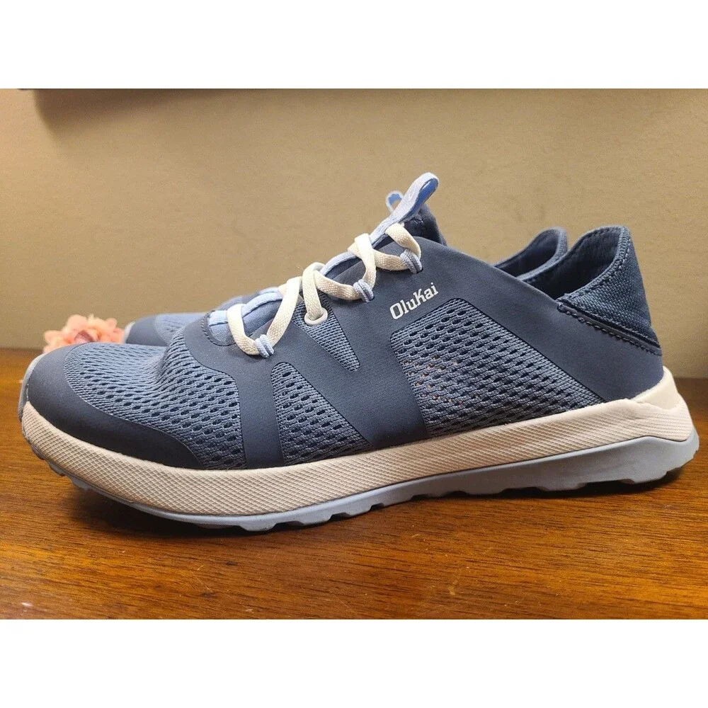 OluKai Huia Womens Athletic Slip On Sneakers Blue 20492-VNZC Size US 8.5 EU 38.5